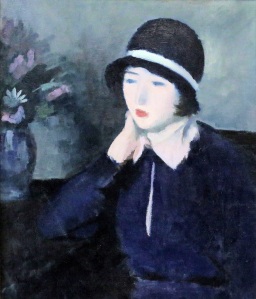 Ritratto in bleu. (Portrait in Blue.) 1929. Milan Museo del Novecento.  Photo By jean louis mazieres via http://saveflickr.com/
